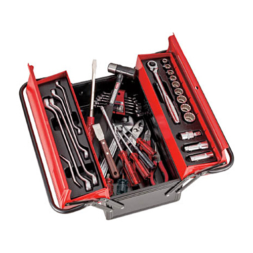 工具ｾｯﾄ 2段式ﾒﾀﾙｹｰｽ 1ｾｯﾄ(39点)画像