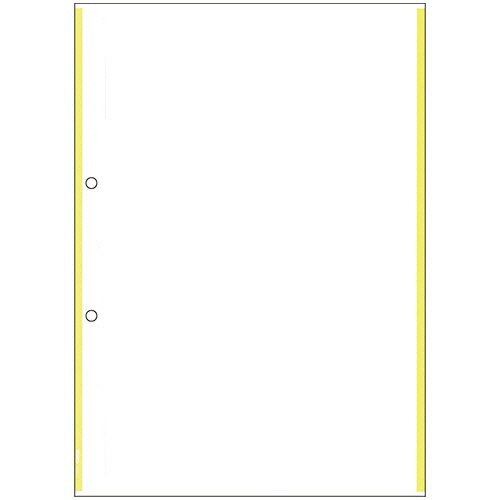 ﾏﾙﾁﾌﾟﾘﾝﾀ帳票 FSC森林認証紙 複写 A4ﾉｰｶｰﾎﾞﾝ ｲｴﾛｰﾗｲﾝ 2穴 1冊(100枚)画像