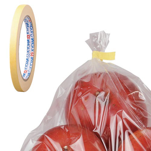 手で切れるバッグシーリングテープ　紙　黄画像