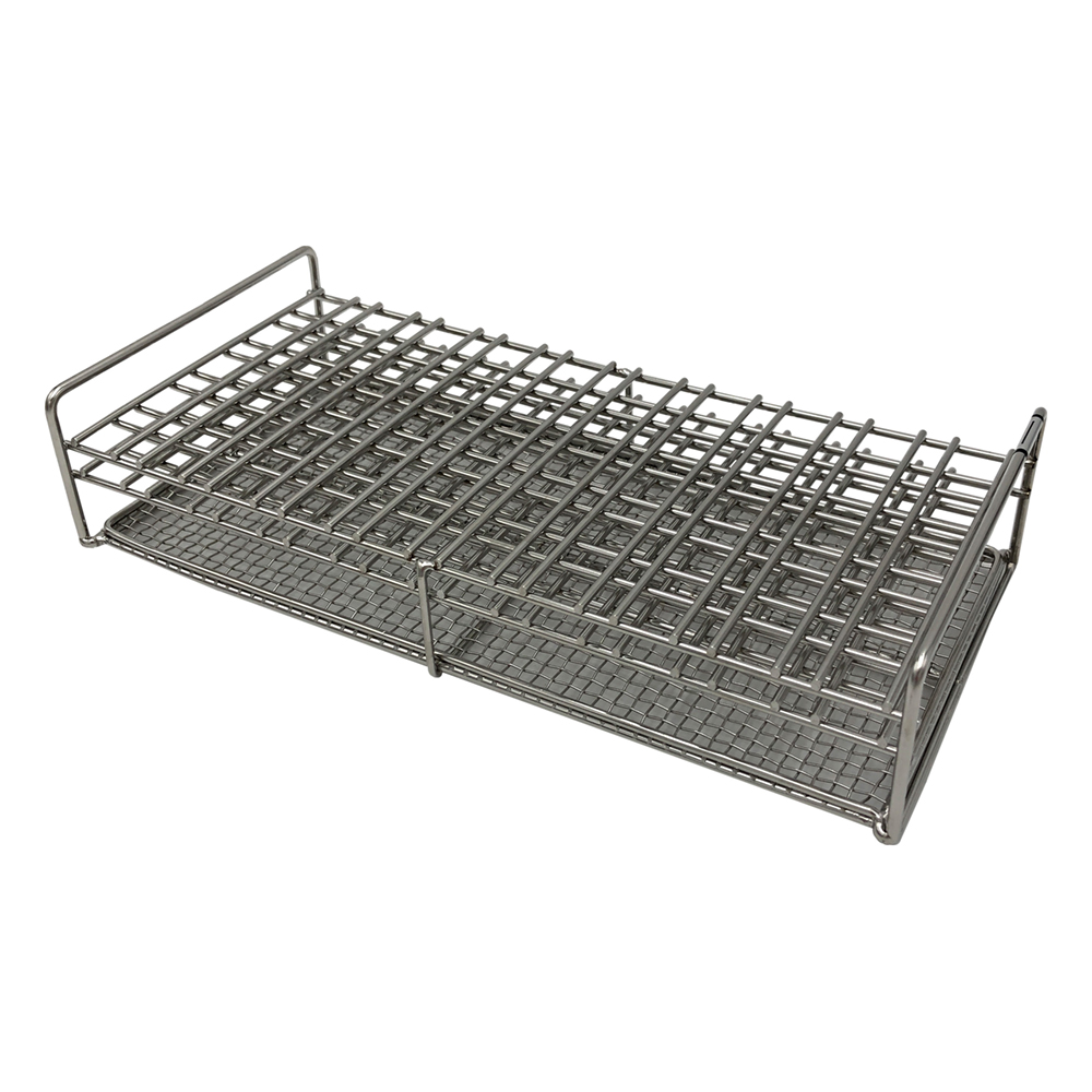 サンプルチューブ立て（ステンレス製）　5本×10列収納可