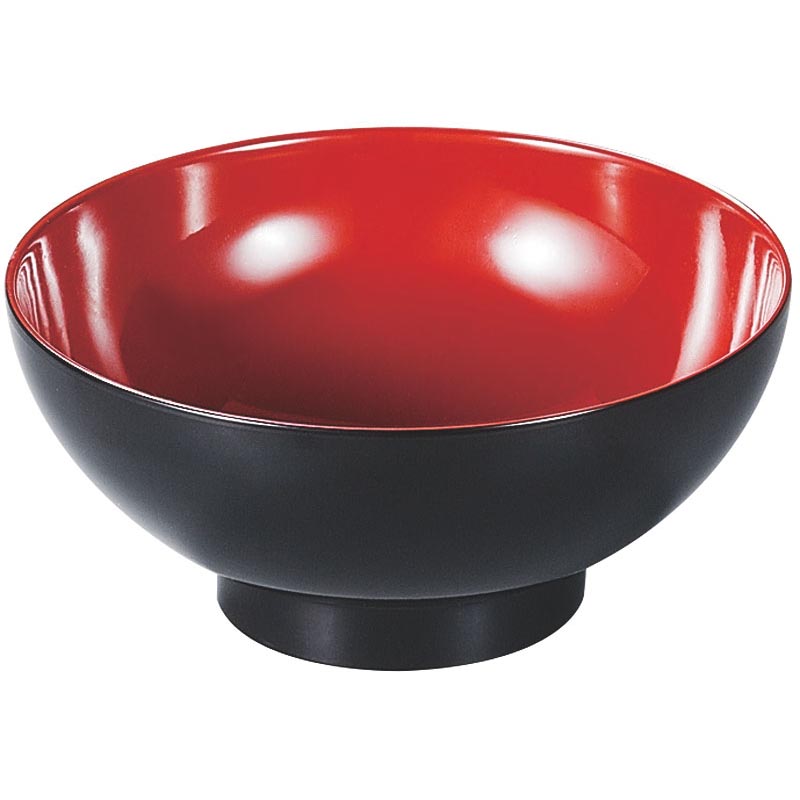 メラミン食器 M-16 内朱汁椀(新) メラミン エンテック画像
