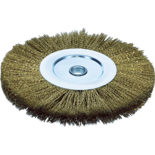 ﾎｲﾙﾌﾞﾗｼ Φ300×25mm穴 真鍮ﾒｯｷ鋼線 線径0.35mm 1個画像