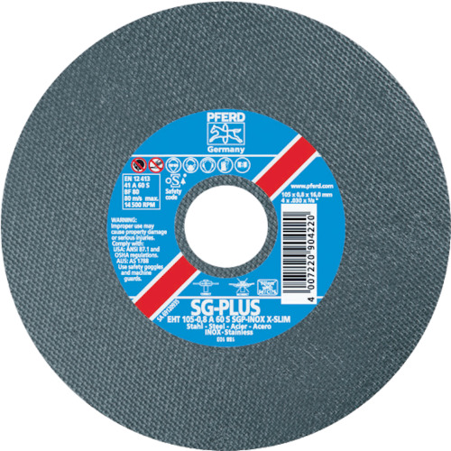 切断砥石 SG-ELASTIC 105×1.0×15 A60R 1枚画像