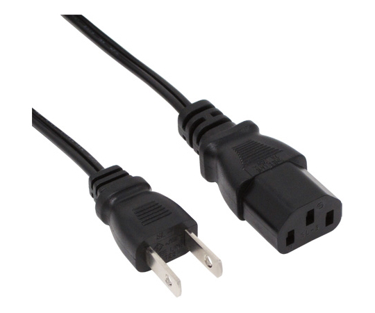 AC電源ケーブル 極細ストレートタイプ 1.5m画像