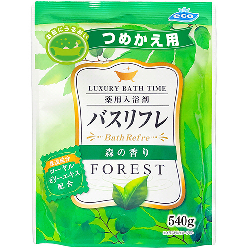 薬用入浴剤ﾊﾞｽﾘﾌﾚ 森の香り つめかえ用 540g 1ﾊﾟｯｸ画像