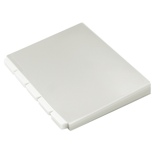 ﾌｧｲﾘﾝｸﾞﾎﾙﾀﾞｰ(5山見出し) A4 透明 1箱(10組50枚)画像