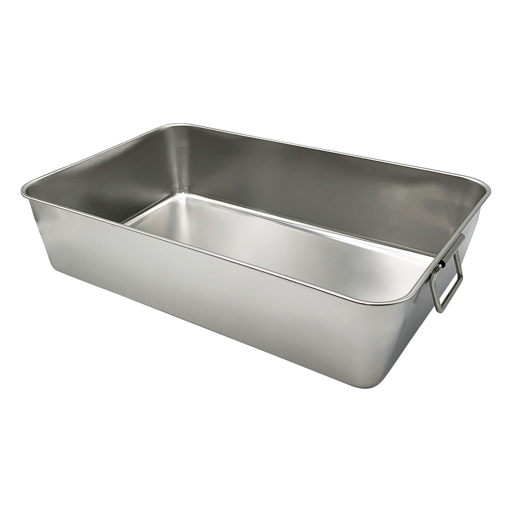 ステンレス角型バット/手付（638×428×151mm）1枚　2枚取