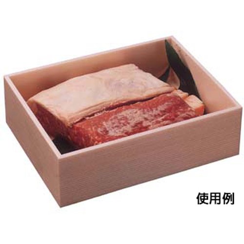 折箱 精肉折 1.5Kg用 蓋付 エフピコ 蓋付きの折箱が真上から撮影されており、シンプルなデザインが際立つ。