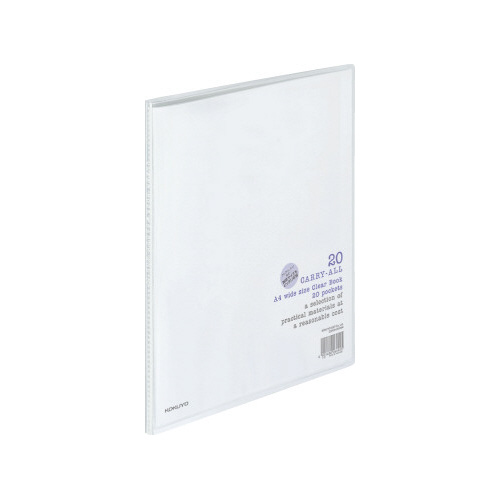 クリヤーブックキャリーオール固定Ａ４ワイド２０透明画像