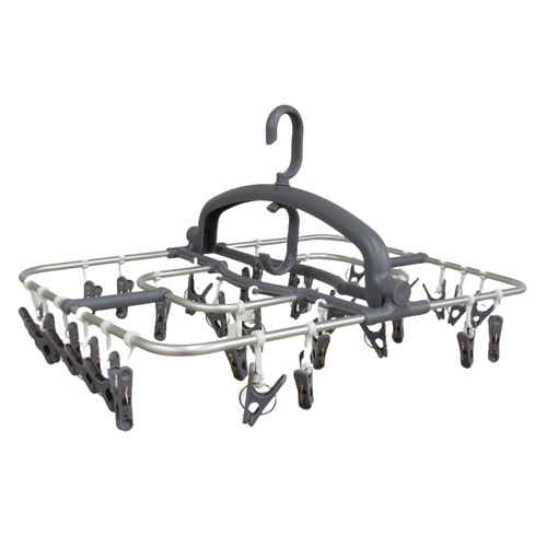 洗濯ハンガー アルモアカーサ 角ハンガー32ピンチ グレー画像