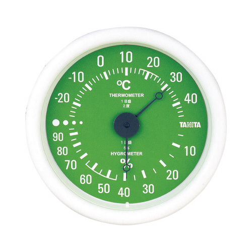 温湿度計　壁掛け式　ＴＴ－５１５　グリーン画像