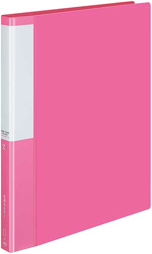 名刺ホルダーポジティ差替式Ａ４縦　桃３００名４冊