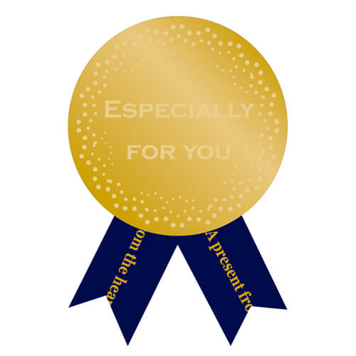 シール４０×６０エスペシャリーリボン紺画像