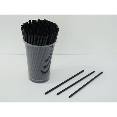 カクテルストロー 3.5×130 裸 黒 羽柴化成工業 [ケース販売]画像
