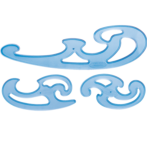 ﾏﾙｽ 雲形定規 3点ｾｯﾄ 1ｾｯﾄ画像