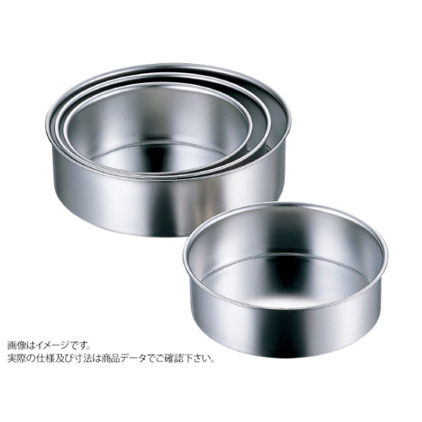 製菓用型 AG18-8 共底デコ缶 15cm 赤川器物製作所画像