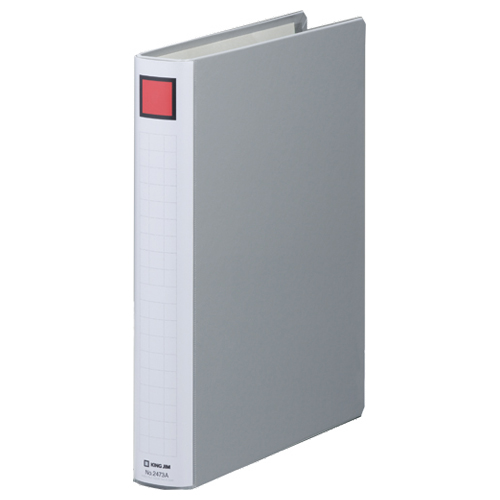 ｷﾝｸﾞﾌｧｲﾙ ｽｰﾊﾟｰﾄﾞｯﾁ(脱･着)ｲｰｼﾞｰ A4ﾀﾃ30mmとじ 背幅46mm ｸﾞﾚｰ 1ｾｯﾄ(10冊)画像