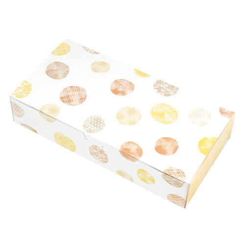 ルミアサービス箱８個　和み柄　茶画像