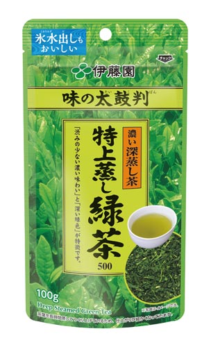 味の太鼓判　特上蒸し緑茶　５００　１００ｇ