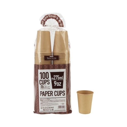 オール未晒しカップ２７５ｍｌ　１００個×５画像
