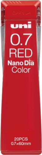 ユニ　ナノダイヤ　カラー芯　０．７ｍｍ　赤芯２０本画像
