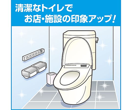 トイレマジックリン　消臭・洗浄スプレー　ミントの香り　業務用　4.5L　梱販売用 大きな容器に入ったスプレーのパッケージが前面を向いている状態