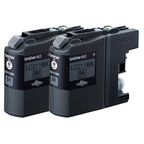 ｲﾝｸｶｰﾄﾘｯｼﾞ お徳用 黒 LC211BK2PK 1箱(2個)画像