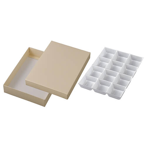 和生カップ　鳥の子色１２　トレー付画像