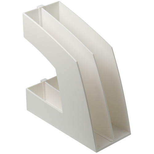 ﾌｧｲﾙﾎﾞｯｸｽ 仕切板付 A4ﾀﾃ 背幅107mm ﾎﾜｲﾄ 1個画像