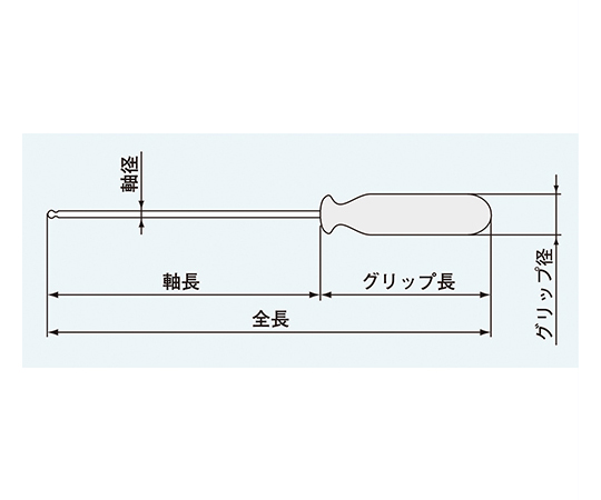 六角ドライバーセット　6本組 六角形の先端を持つドライバーが揃ったセットの全体像