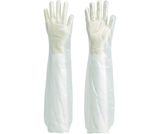 使い捨てポリエチレンロング手袋　（30枚入）画像