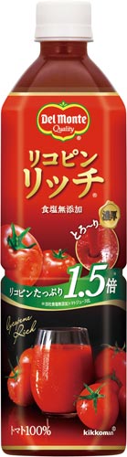 デルモンテリコピンリッチトマト飲料９００ｍｌ１２本画像