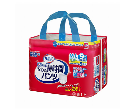 サルバやわ楽パンツしっかり長時間　M～L　9枚入×6袋画像