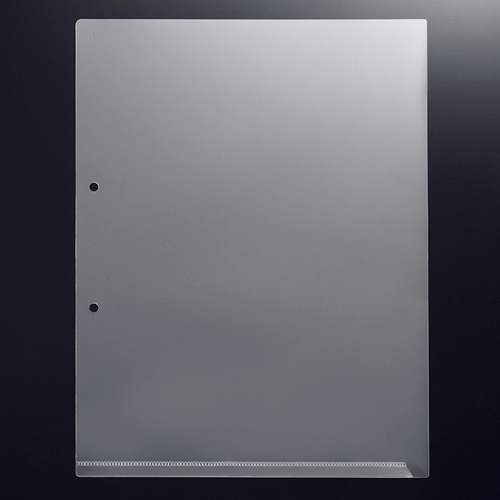 2穴ﾎﾙﾀﾞｰ ﾏﾁなし A4ﾀﾃ ｸﾘｱ 1ｾｯﾄ(100枚:10枚×10ﾊﾟｯｸ)画像