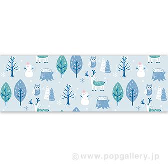 ラウンドシート 冬パターン（北欧風）画像