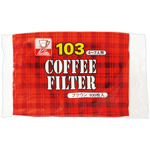 NK103濾紙 ﾌﾞﾗｳﾝ (4~7人用) 1ﾊﾟｯｸ(100枚)