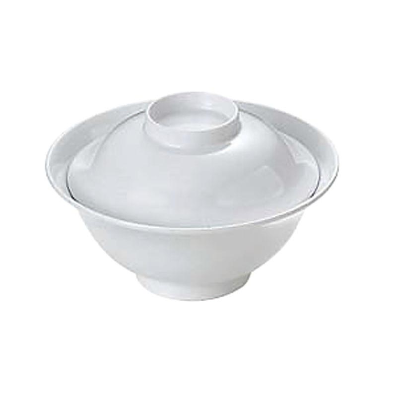 メラミン食器 No.63AW 丼(中) 身 (白) エンテック画像
