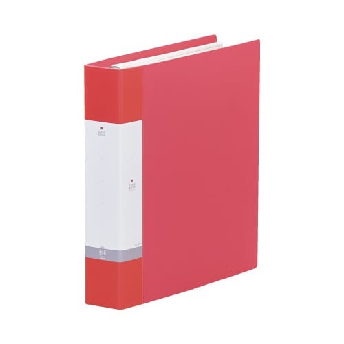 クリヤーブック交換式　赤　Ａ４縦背幅５５ｍｍ４冊画像