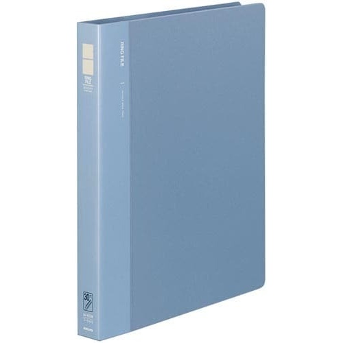 ３０穴リングファイル　青　Ａ４縦背幅３３ｍｍ１０冊画像