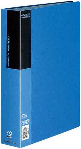 クリヤーブックベーシックＡ４縦１００ポケット青５冊画像