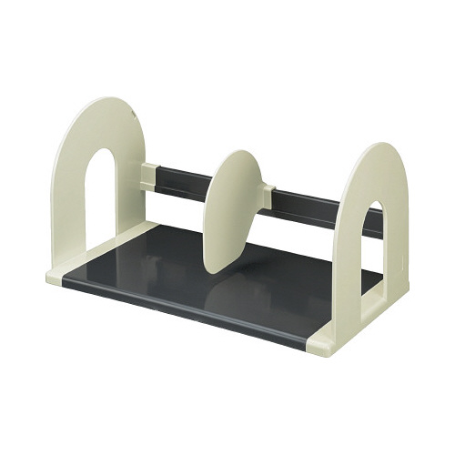 ブックスタンド　幅４２０　仕切板可動式　グレー画像