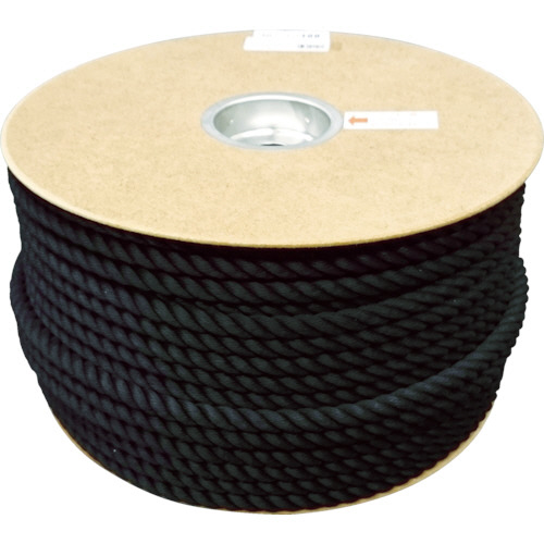 ﾎﾟﾘｴｽﾃﾙﾛｰﾌﾟ ﾄﾞﾗﾑ巻 12mm×100m 黒 1巻画像