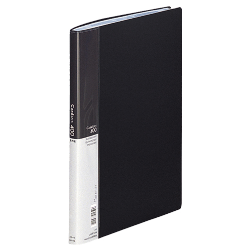 名刺ﾎﾙﾀﾞｰ Card EX･S A4ﾀﾃ 400ｶｰﾄﾞ ﾖｺ入れ 黒 1冊画像