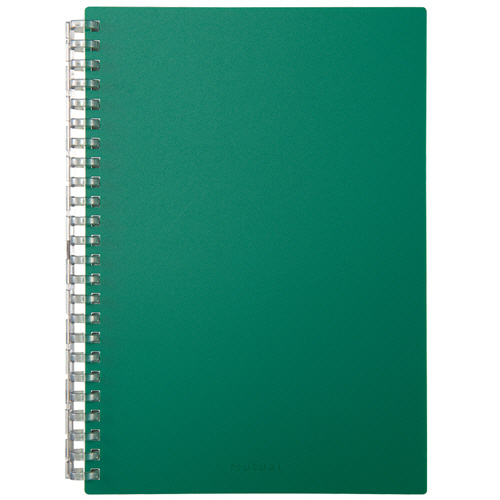 Mutual ｵｰﾌﾟﾝﾘﾝｸﾞﾉｰﾄ A5ﾀﾃ 24穴 5mm方眼罫 ﾘｰﾌ50枚付属 ﾃﾞｨｰﾌﾟｸﾞﾘｰﾝ 1冊画像