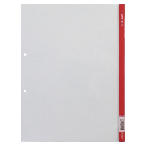 Lﾎﾙﾀﾞｰ A4ﾀﾃ 2穴 赤 見出し付 1枚画像