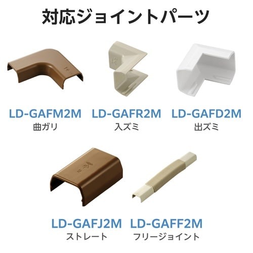フラットモール 長さ1m 幅21mm TP 白 白色の長方形マルチウィングが並んでいる状態