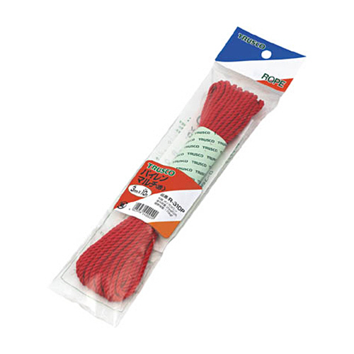 ﾊﾟｲﾚﾝﾏﾙﾁｶﾗｰﾛｰﾌﾟ φ3mm×10m 赤 1巻画像