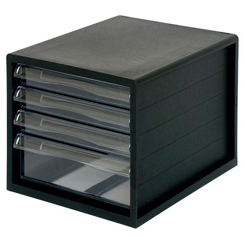 ﾚﾀｰｹｰｽ A4ﾀﾃ 浅3段･深1段 ﾌﾞﾗｯｸ 1台画像