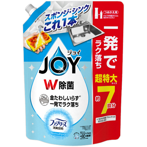 ｼﾞｮｲ W除菌 ｺﾝﾊﾟｸﾄ W消臭 ﾌﾚｯｼｭｸﾘｰﾝ つめかえ用 超特大 930mL 1個画像