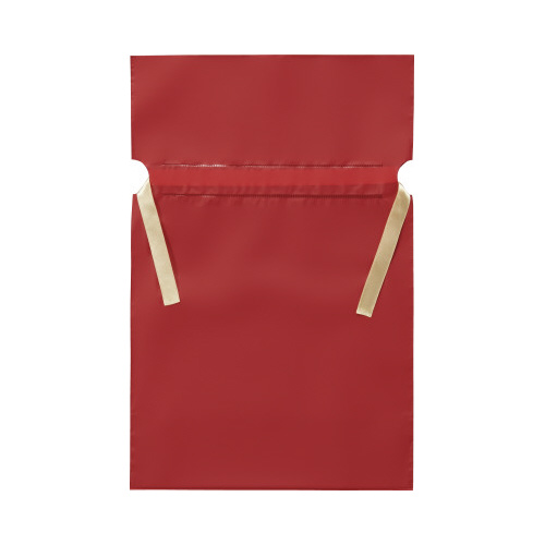 梨地ポリ巾着袋（底マチ付）　レッド　Ｍ　２０枚画像